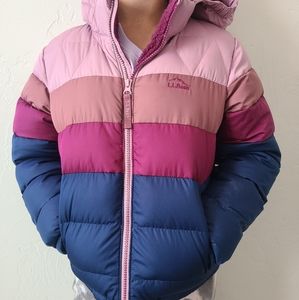 L.L. Bean Girls size 8 color block Winter Jacket